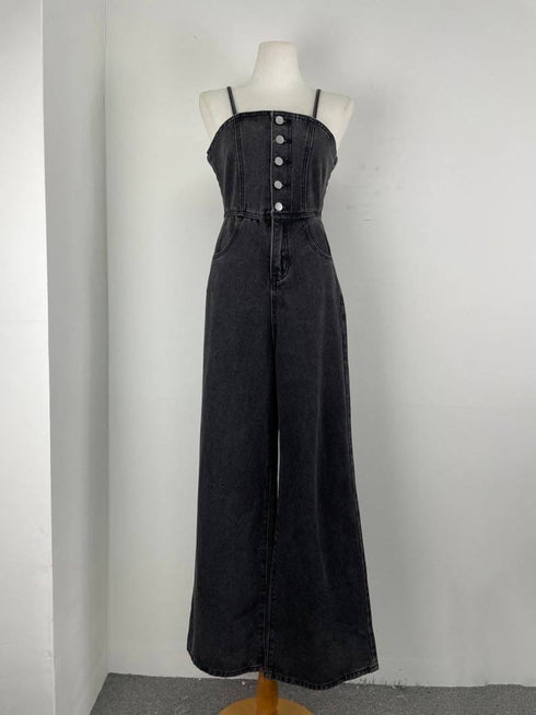 High Street Fashion Denim Jumpsuit